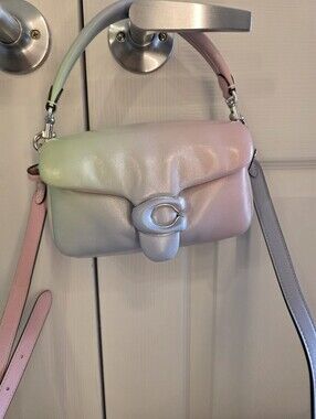 Coach Mini Pillow Tabby Pastel Ombre Leather Shoulder Bag Crossbody NEW CA084